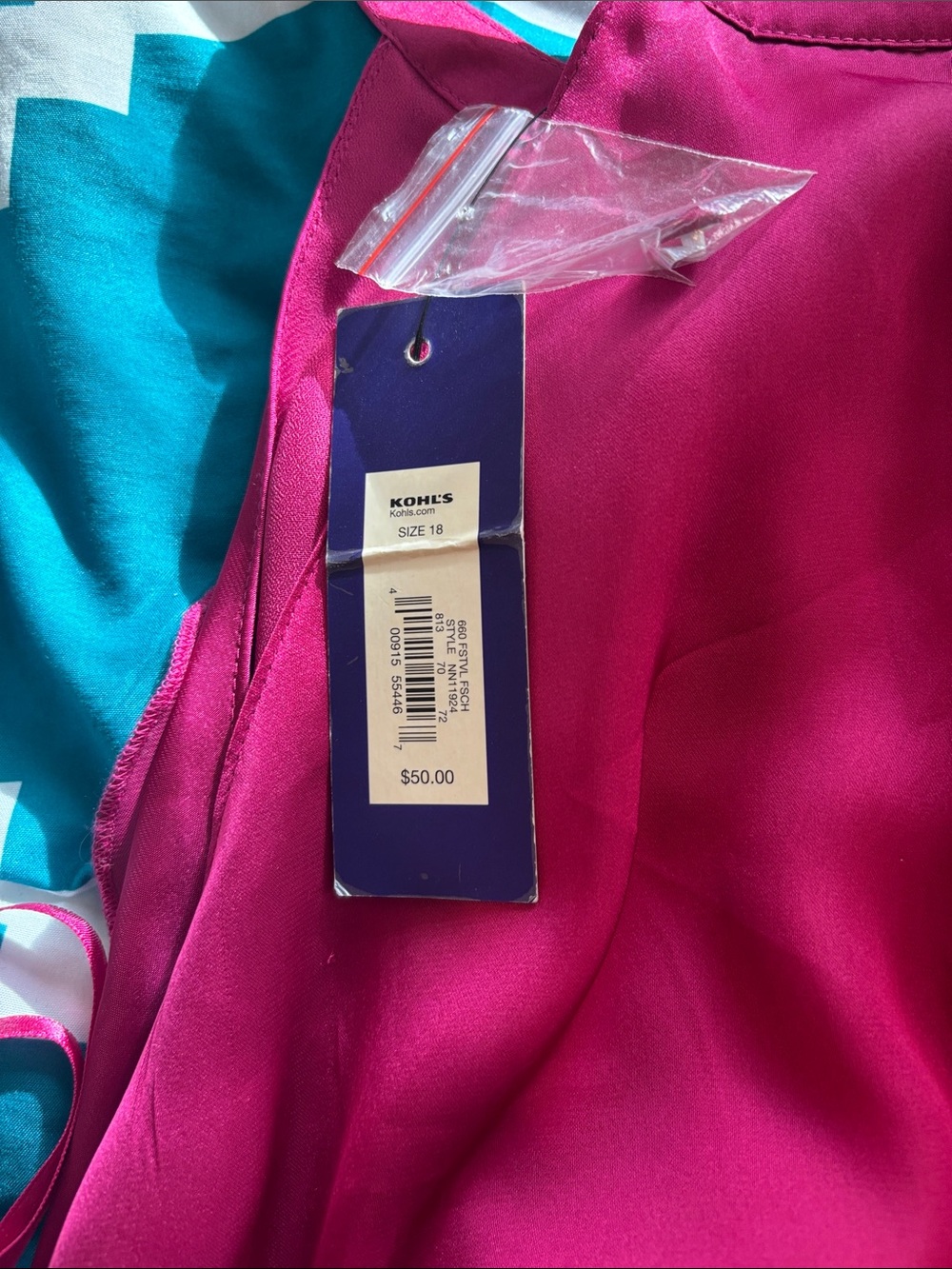 Women’s Fuchsia Ruffle Halter Dress - Picture 7 of 7